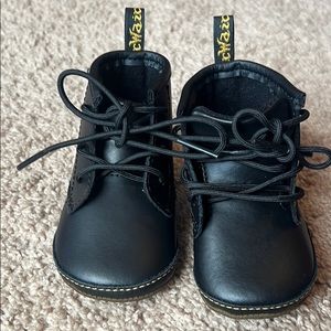 Doc Martens Black | infant soft bottom shoes